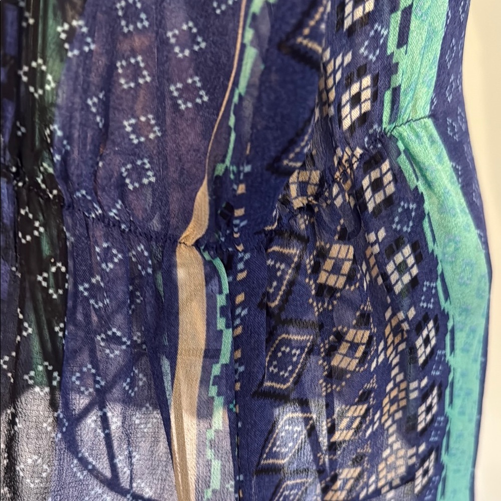 Sanctuary Blue and‎ Green Boxy Blouse - Picture 2 of 3